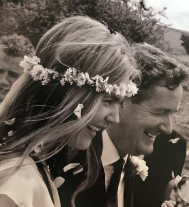 Elise Morgan's parents Piers Morgan and Celia Walden, on their wedding day 